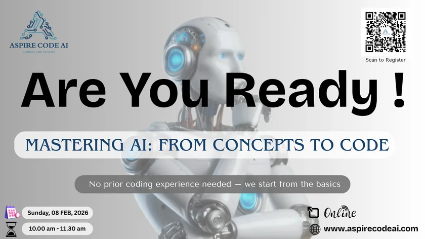 Aspire Code AI Artificial Intelligence Workshop poster